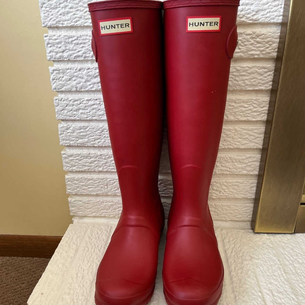 HUNTER original red boots SIZE 9